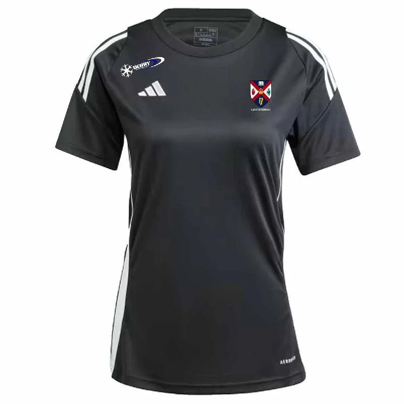 adidas Club Queens Ladies Football Tiro 24 Jersey - Womens - Black Olive Green Jersey Tee