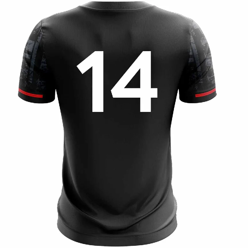 Mc Keever Dromahair GAA Numbered Playing Jersey - Adult - Black Player Fit Cotton Jersey Tee