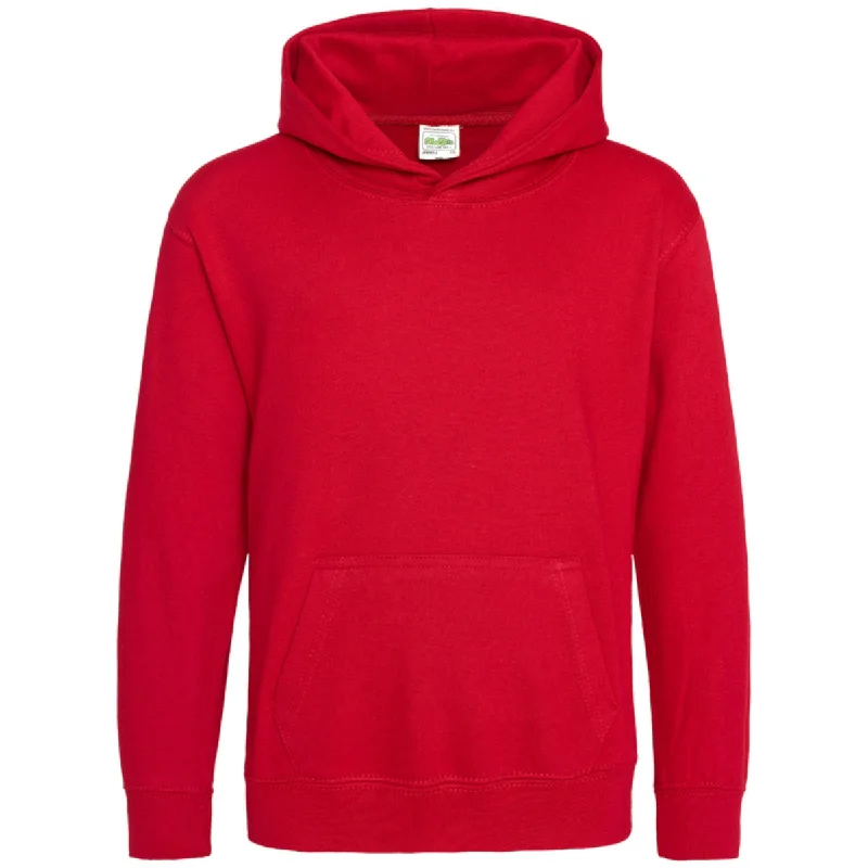 AWDis College Hoodie - Adult - Fire Red Hoodie with Set-In Sleeves Structured Classic AWDis College Hoodie - Adult - Fire Red Hoodie with Set-In Sleeves Structured Classic