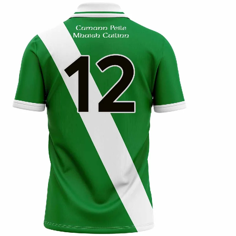 Mc Keever Moycullen GAA Numbered Home Jersey - Adult - Green Cotton Jersey Tee