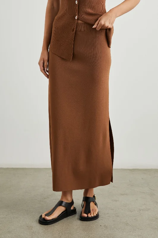 NORA SKIRT - CACAO summer skirt style
