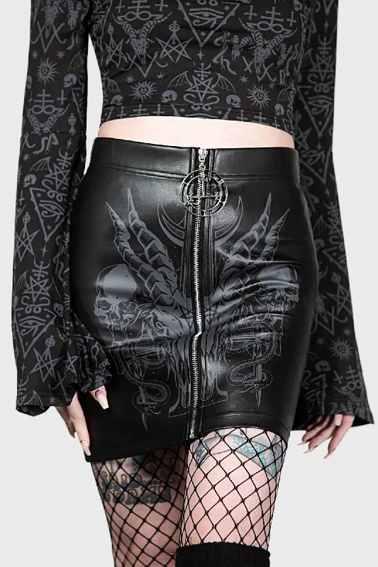 Scarlet Flame Mini Skirt denim skirt stylish