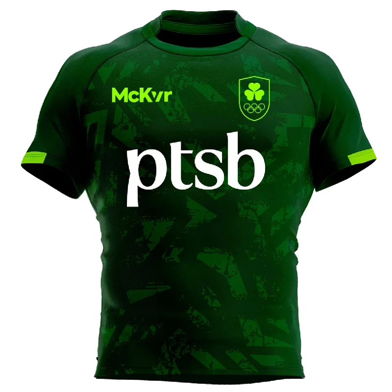 Mc Keever Team Ireland Home Rugby Jersey - Womens - Green Holiday Jersey Tee