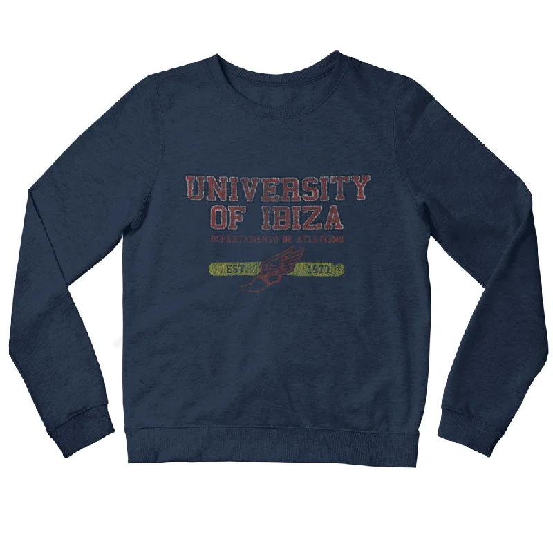 University of Ibiza Lightweight Women's Sweater Athletics Department Boat Neck Shawl Collar Notched Collar University of Ibiza Lightweight Women's Sweater Athletics Department Boat Neck Shawl Collar Notched Collar
