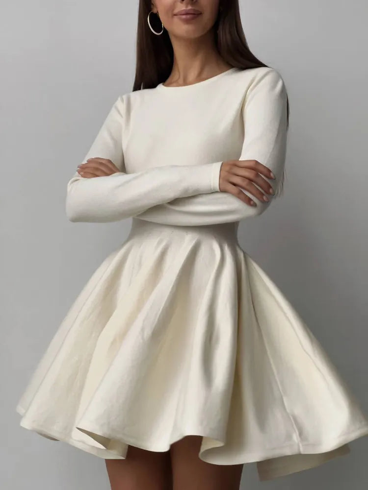Hirsionsan Elegant Long Sleeve Mini Dress Sweater Women Winter O Neck Tight Sexy Chic Pleated Skirt Basic Female Knit Jumper Fitted Loose Oversized Hirsionsan Elegant Long Sleeve Mini Dress Sweater Women Winter O Neck Tight Sexy Chic Pleated Skirt Basic Female Knit Jumper Fitted Loose Oversized