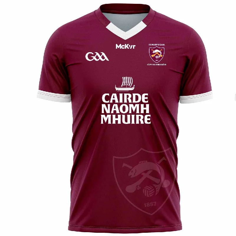 Mc Keever St Marys GAA Leixlip Playing Jersey - Adult - Maroon Player Fit Branded Jersey Tee