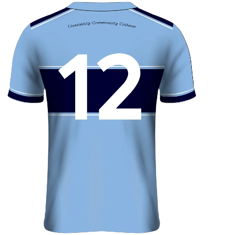 Mc Keever Clonakilty Community College Numbered Playing Jersey - Womens - Blue Lightweight Jersey Top