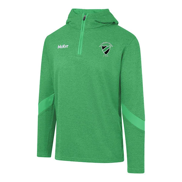 Mc Keever Parnells GAA Core 22 1/4 Zip Hoodie - Adult - Green Hoodie with Emblem Brand Identity