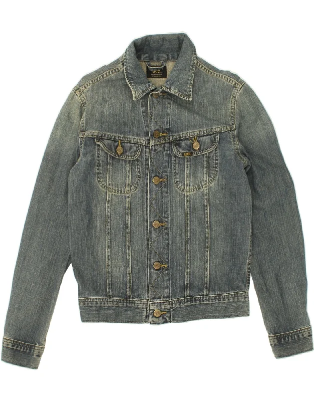 LEE Womens Denim Jacket UK 10 Small Blue Cotton Cotton Fabric Linen Fabric Terry Fabric LEE Womens Denim Jacket UK 10 Small Blue Cotton Cotton Fabric Linen Fabric Terry Fabric