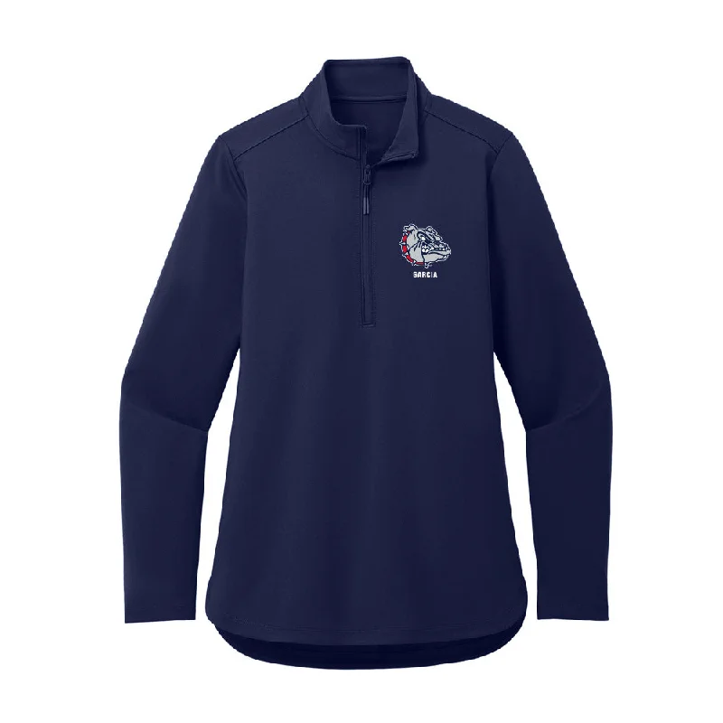 Gonzaga - NCAA Women's Soccer : Marissa Garcia - Women's Premium Quarter Zip Jacket Insulated Jacket Fitted Jacket Loose Jacket Gonzaga - NCAA Women's Soccer : Marissa Garcia - Women's Premium Quarter Zip Jacket Insulated Jacket Fitted Jacket Loose Jacket