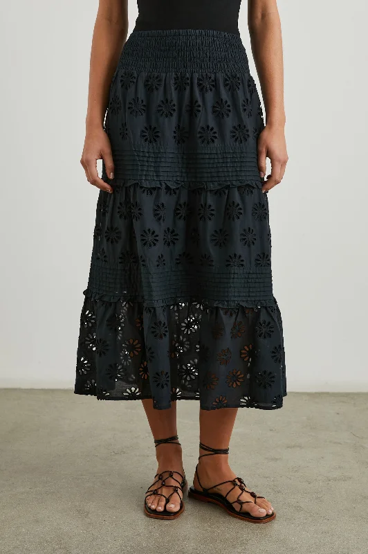 GAIL SKIRT - BLACK cashmere skirt fine