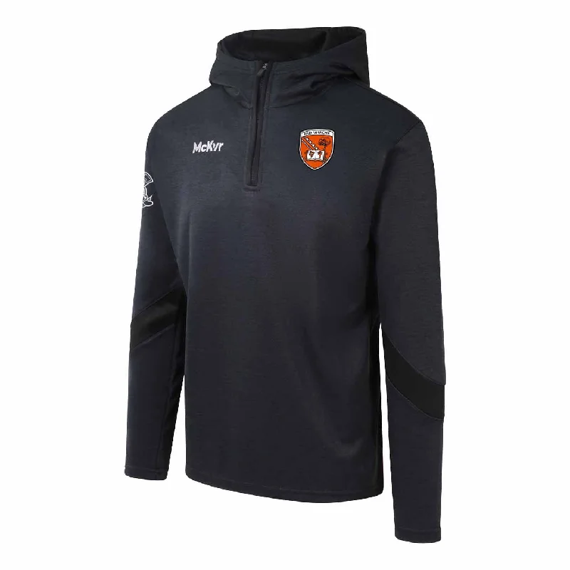 Mc Keever Armagh Camogie Official Core 22 1/4 Zip Hoodie - Adult - Black Hoodie with Pattern Geometric Abstract Mc Keever Armagh Camogie Official Core 22 1/4 Zip Hoodie - Adult - Black Hoodie with Pattern Geometric Abstract
