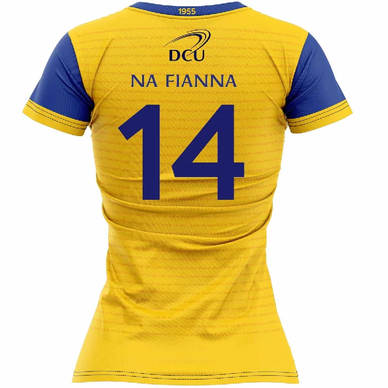 Mc Keever Na Fianna Camogie Dublin Numbered Match Jersey - Womens - Yellow Bamboo Jersey Tee