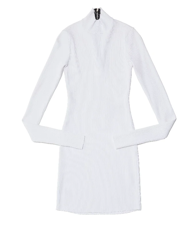 Ibiza Mini Zip Dress - White Tunics Cozy soft