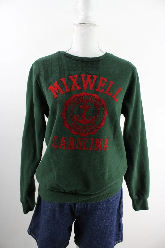 Vintage Mixwell Carolina Sweatshirt Hoodie with Hem Embroidery Detailed Premium