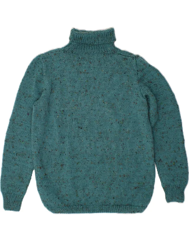 VINTAGE Womens Roll Neck Jumper Sweater UK 16 Large Green Flecked Boxy Sweater Fitted Sweater A-Line VINTAGE Womens Roll Neck Jumper Sweater UK 16 Large Green Flecked Boxy Sweater Fitted Sweater A-Line