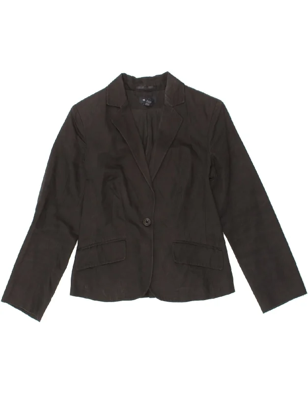 GAS Womens Crop 1 Button Blazer Jacket UK 12 Medium Black Cotton Fitted Jacket Loose Jacket Oversized Jacket GAS Womens Crop 1 Button Blazer Jacket UK 12 Medium Black Cotton Fitted Jacket Loose Jacket Oversized Jacket