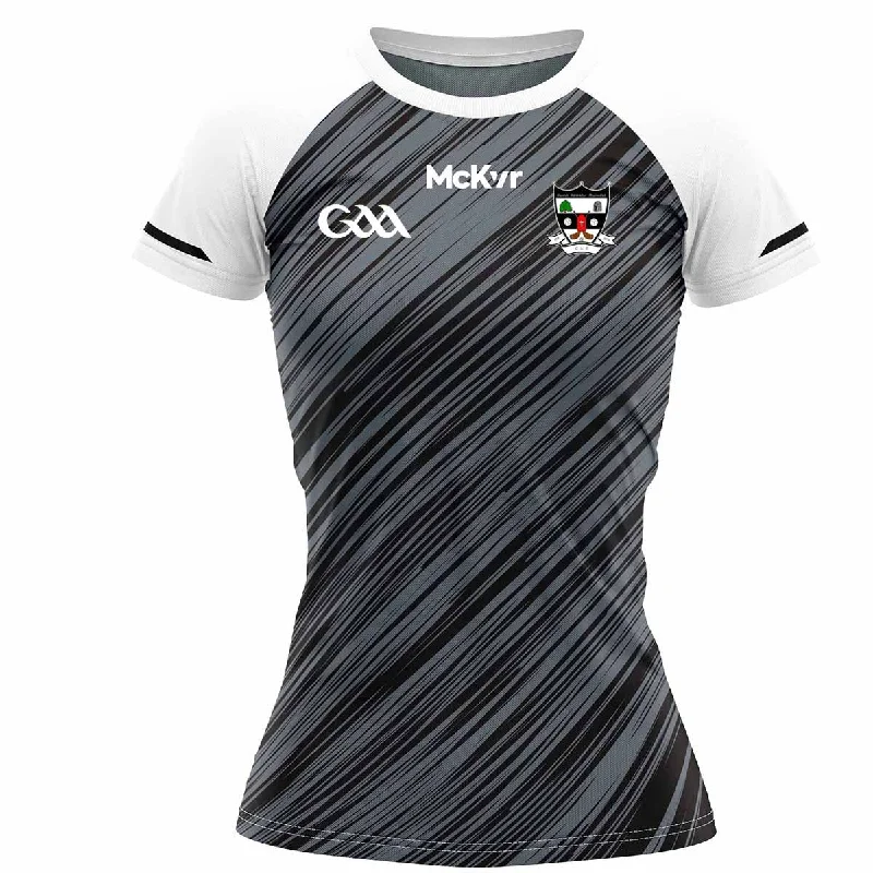 Mc Keever St Oliver Plunketts Cork GAA Training Jersey 3 - Womens - Grey/Black Patterned Jersey Tee