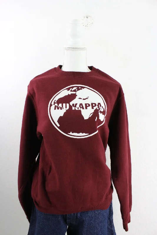 Vintage Mu Kappa Sweatshirt (S) Hoodie with Half-Zip Sporty Casual