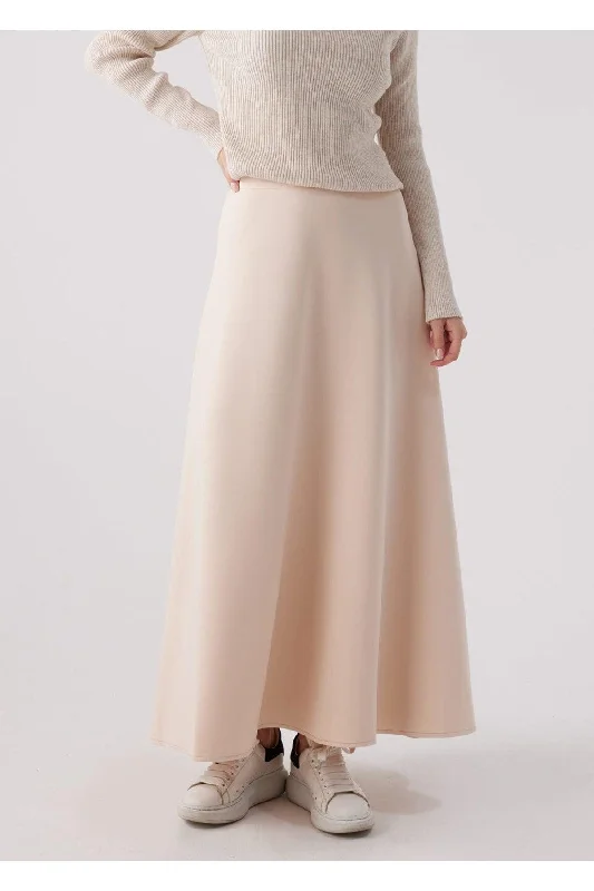 Beige Scuba Skirt velvet skirt plush