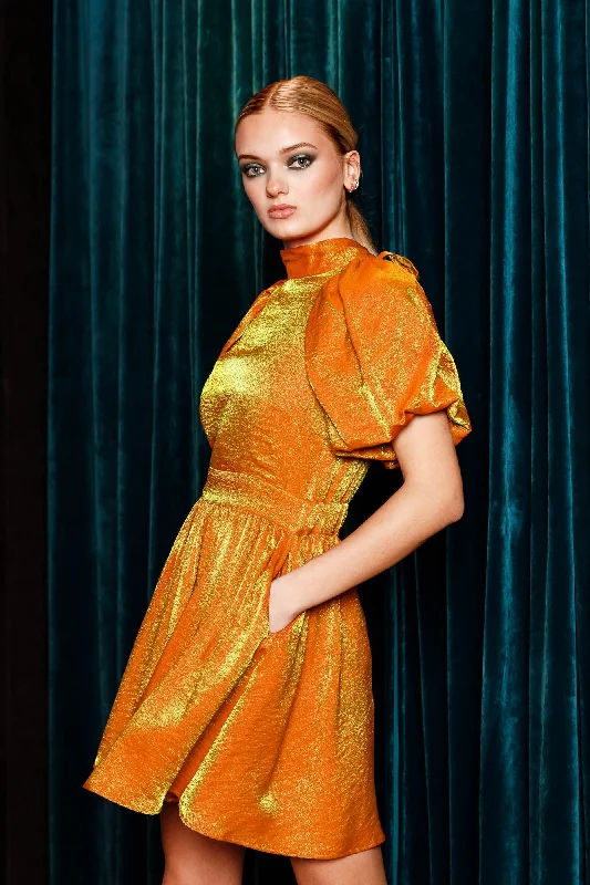 Emily Dress - Orange/Golden Tunics Business professional