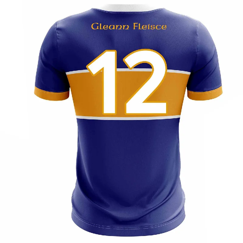 Mc Keever Glenflesk GAA Numbered Playing Jersey - Adult - Royal/Amber V Neck Jersey Blouse