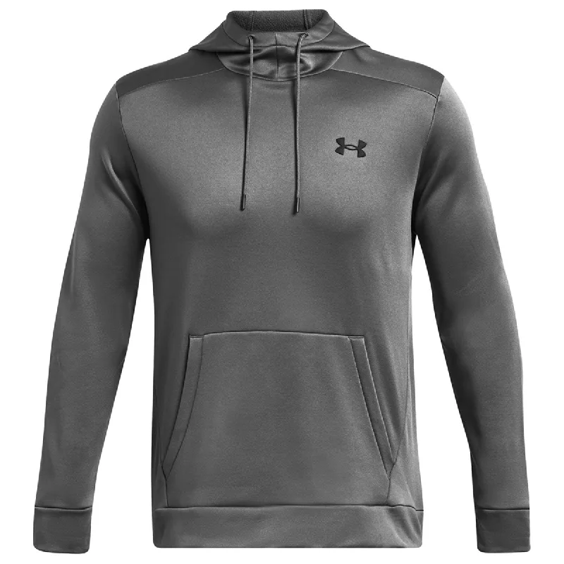 Under Armour Fleece Hoodie - Mens - Castlerock/Black Hoodie with Zipper Placket Modern Functional Under Armour Fleece Hoodie - Mens - Castlerock/Black Hoodie with Zipper Placket Modern Functional