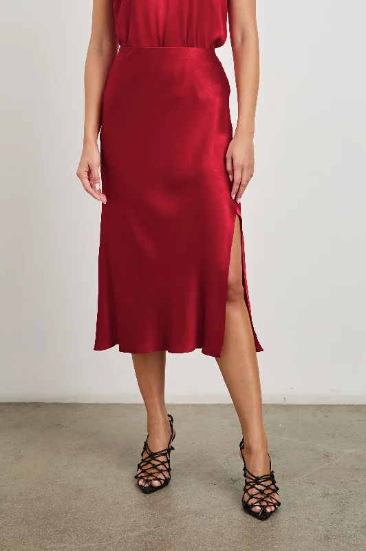 MAYA SKIRT - SCARLET linen skirt airy