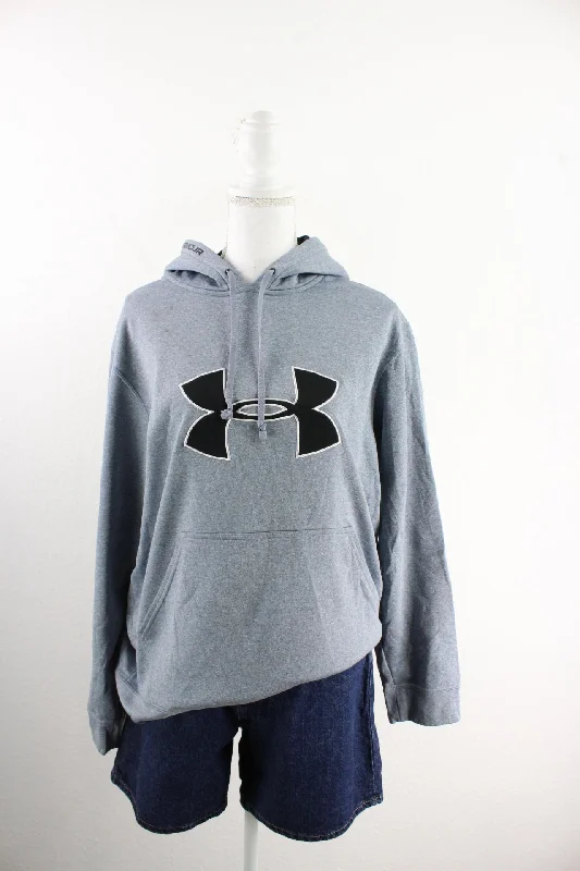 Vintage Under Armour Sweatshirt (M) Cotton Hoodie Fleece Lining Warmth