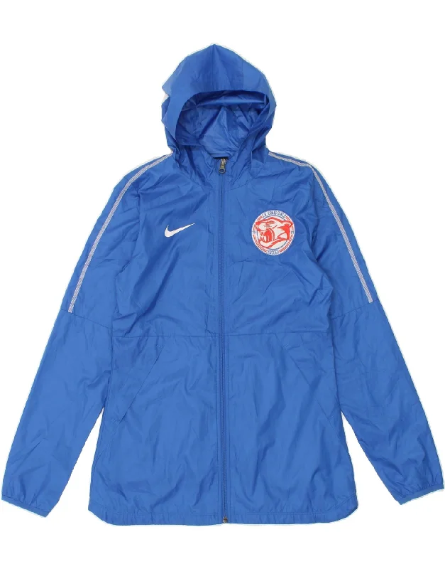NIKE Womens Hooded Rain Jacket UK 10 Small Blue Polyester Faux Fur Jacket Real Fur Jacket Shearling Jacket NIKE Womens Hooded Rain Jacket UK 10 Small Blue Polyester Faux Fur Jacket Real Fur Jacket Shearling Jacket