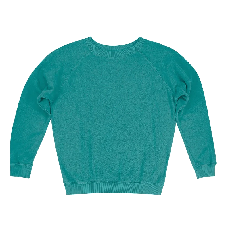 Jungmaven | Bonfire Raglan Sweatshirt | Teal Hoodie with Reflective Safety Nightwear Jungmaven | Bonfire Raglan Sweatshirt | Teal Hoodie with Reflective Safety Nightwear