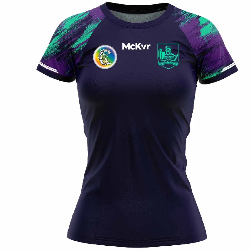 Mc Keever Limerick Camogie Official Training Jersey - Adult - Navy/Purple Player Fit Solid Color Jersey Shirt