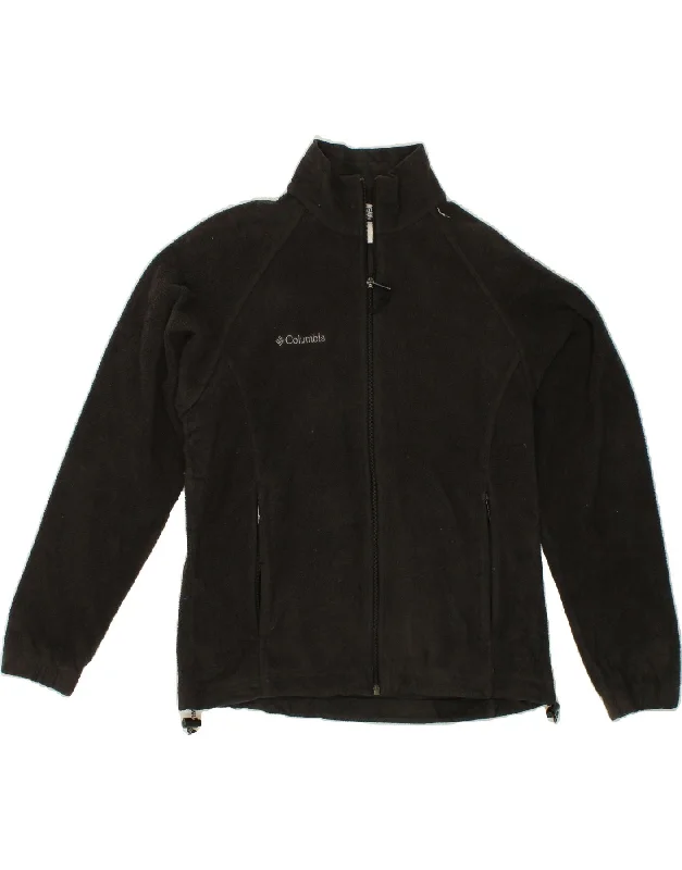 COLUMBIA Womens Fleece Jacket UK 14 Medium Black Polyester Zippered Jacket Buttoned Jacket Snapped Jacket COLUMBIA Womens Fleece Jacket UK 14 Medium Black Polyester Zippered Jacket Buttoned Jacket Snapped Jacket