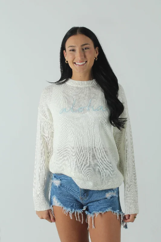 Aloha Summer Sweater Tailored Straight A-Line