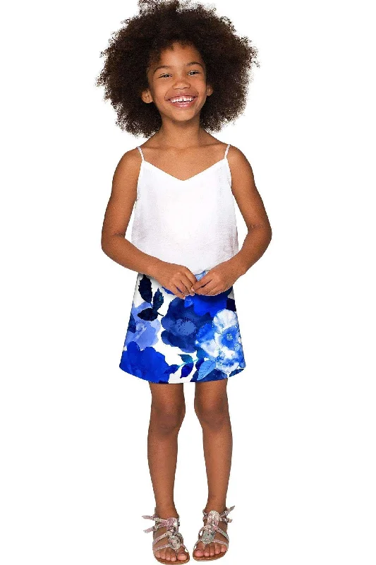 Blue Blood Aria A-Line Skirt - Girls linen skirt light