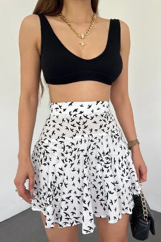 Women's White Black Viscose Fabric Summer Shorts Skirt 1905 corduroy skirt durable