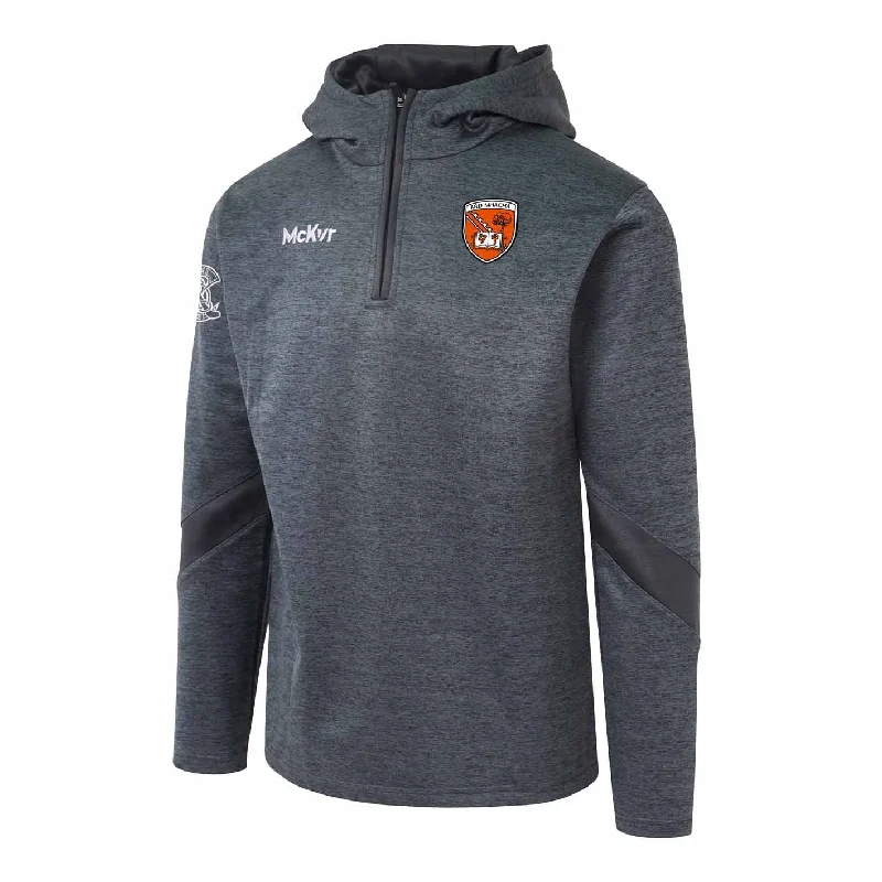 Mc Keever Armagh Camogie Official Core 22 1/4 Zip Hoodie - Adult - Charcoal Hoodie with Lining Warm Insulated Mc Keever Armagh Camogie Official Core 22 1/4 Zip Hoodie - Adult - Charcoal Hoodie with Lining Warm Insulated