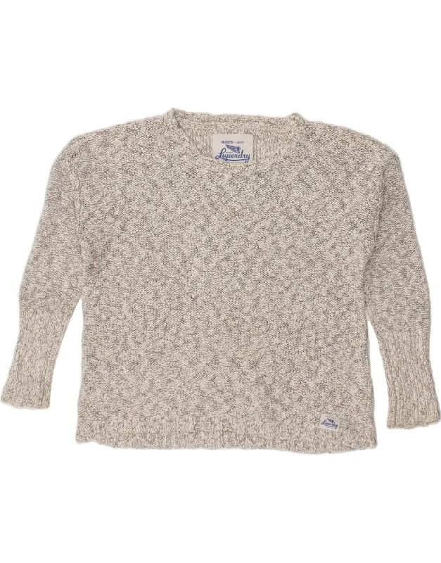 SUPERDRY Womens Crew Neck Jumper Sweater UK 18 XL Grey Cotton Jersey Fabric Tulle Fabric Batik Fabric SUPERDRY Womens Crew Neck Jumper Sweater UK 18 XL Grey Cotton Jersey Fabric Tulle Fabric Batik Fabric