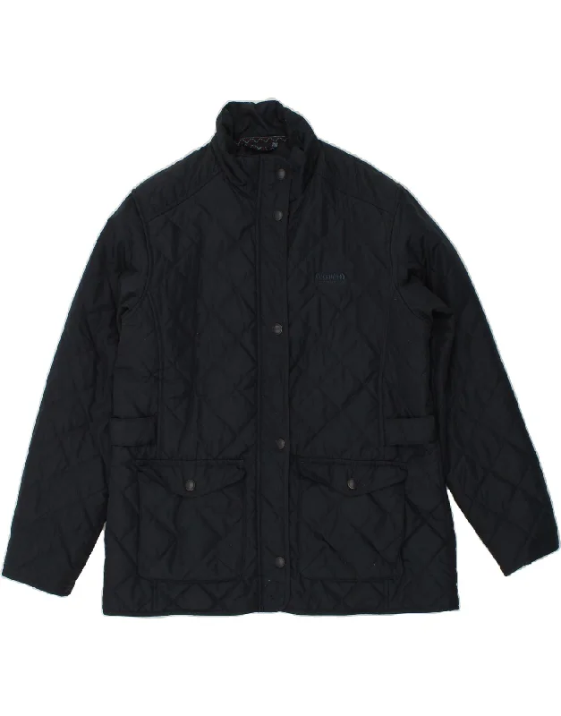 REGATTA Womens Quilted Jacket UK 16 Large Navy Blue Polyester Fleece Fabric Down Fabric Feather Fabric REGATTA Womens Quilted Jacket UK 16 Large Navy Blue Polyester Fleece Fabric Down Fabric Feather Fabric