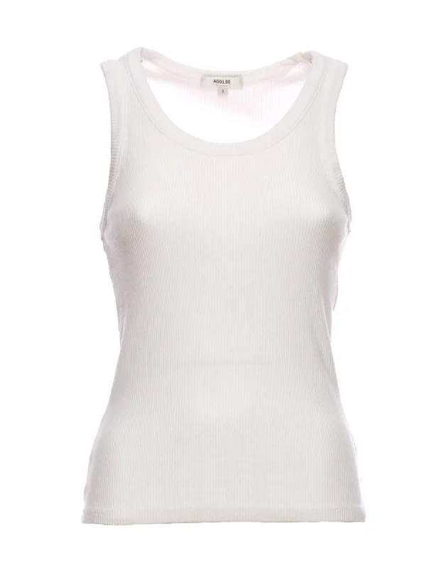 Tank top woman AGOLDE A7056 1260 WHITE adorable tank top