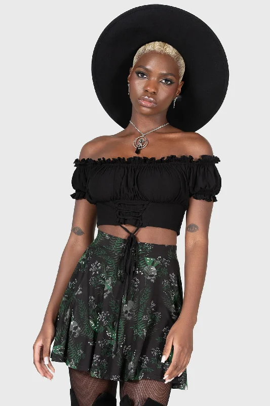 Fallen Fleurs Skirt cashmere skirt soft