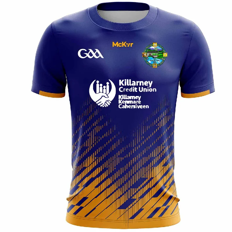 Mc Keever Glenflesk GAA Training Jersey - Adult - Royal/Amber Round Neck Jersey Tee