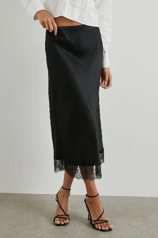 EBONY SKIRT - BLACK boho skirt vibe