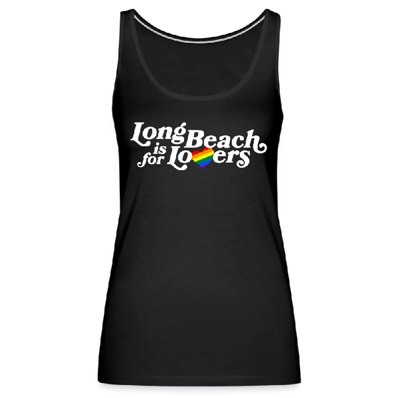 LB is for Lovers | Pride Women's Black Tank modal blend tank