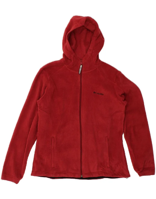 COLUMBIA Womens Hooded Fleece Jacket UK 18 XL Red Polyester Tailored Jacket Straight Jacket A-Line Jacket COLUMBIA Womens Hooded Fleece Jacket UK 18 XL Red Polyester Tailored Jacket Straight Jacket A-Line Jacket