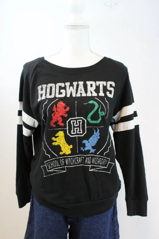 Vintage Hogwarts Sweatshirt (M) Hoodie with Hood Adjustable Protection