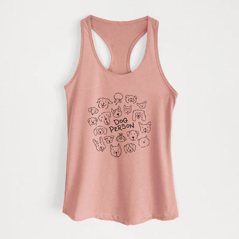 Dog Person - Women's Racerback Tanktop charcoal tank top