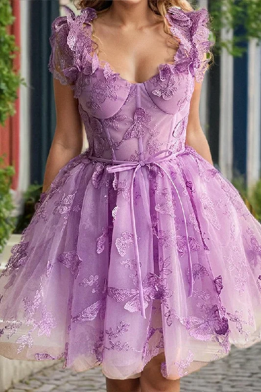 Chic Sleeveless Sweetheart Homecoming Dresses with Butterfly Appliques Tunics Favorite customer Chic Sleeveless Sweetheart Homecoming Dresses with Butterfly Appliques Tunics Favorite customer