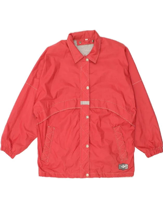 BRUGI Womens Rain Jacket IT 48 XL Red Polyamide Hooded Jacket Caped Jacket Shawl Collar Jacket BRUGI Womens Rain Jacket IT 48 XL Red Polyamide Hooded Jacket Caped Jacket Shawl Collar Jacket