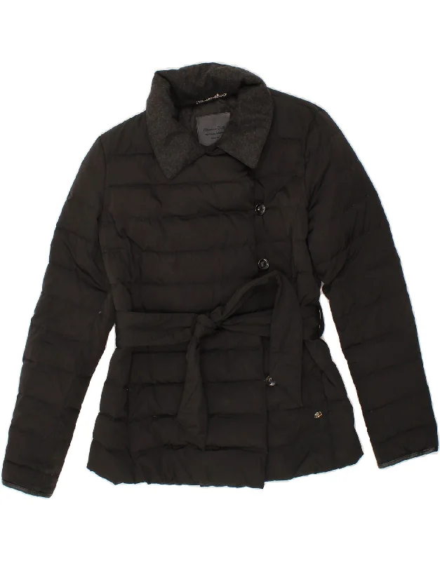 MASSIMO DUTTI Womens Padded Jacket UK 14 Large Black Polyester Denim Jacket Leather Jacket Suede Jacket MASSIMO DUTTI Womens Padded Jacket UK 14 Large Black Polyester Denim Jacket Leather Jacket Suede Jacket